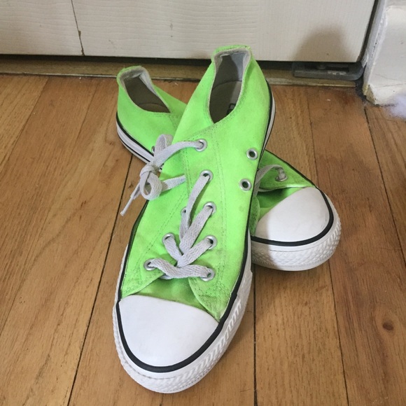 neon green chuck taylors